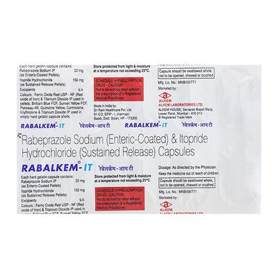 Rabalkem IT Capsule 10'S - Ulcer/Reflux/Flatulence-Aaa