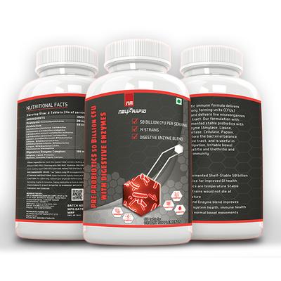 Neurapid Pre Probiotics 50 Billion Cfu With Digestive Enzymes Tablet 60's - Digestive Health