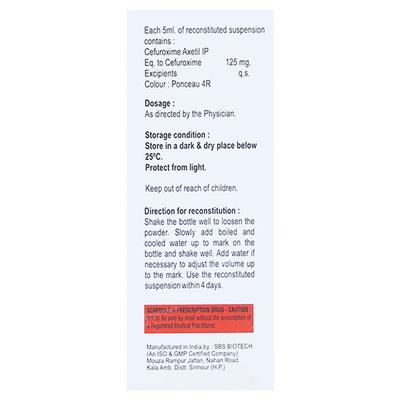 CEFSTAL 125 Dry Syrup 30ml - Bacterial Infections-Cep