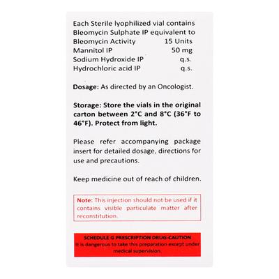 Bleocel 15Iu Injection 1's - Cancer Oncology-Cyt