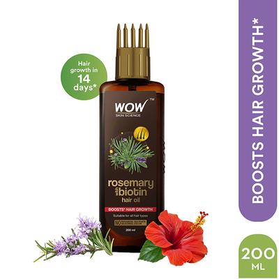 WOW Skin Science Rosemary with Biotin Hair Growth Oil 200 ml - Hair Oils