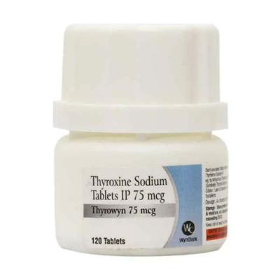 THYROWYN 75mcg Tablet 120's - Hypothyroidism