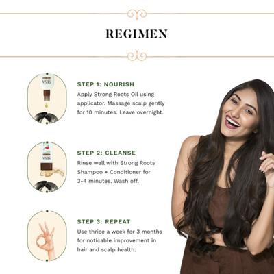 Sesa Strong Roots Hair Combo Pack (Sesa Strong Roots Hair Oil 100 ml + Sesa Ayurvedic Strong Roots Hair Conditioner + Shampoo 200 ml) - Personal Care (Ayush)