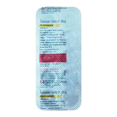ATORVANCE 20 Tablet 10's - High Cholesterol-Dys