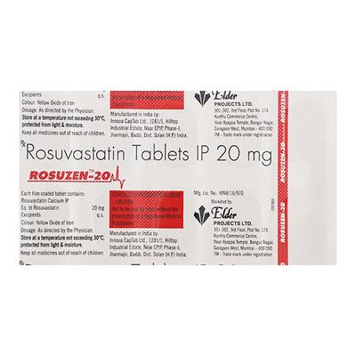 Rosuzen 20mg Tablet 10'S - High Cholesterol-Dys