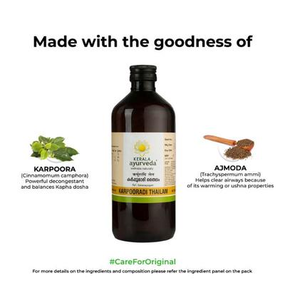 Kerala Ayurveda Karpooradi Thailam 450 ml - Speciality Medicines