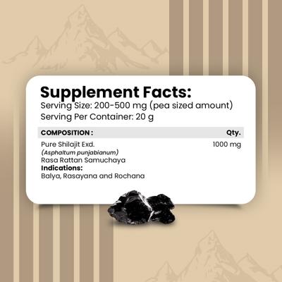 Nirvasa Shilajit Resin 20 gm - Sexual Care