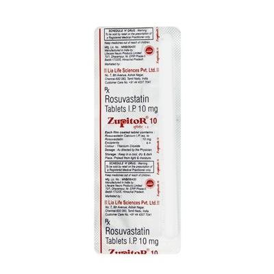 Zupitor 10mg Tablet 10'S - High Cholesterol-Dys