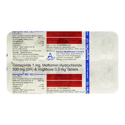 APRIGLIM MV 103 Tablet 10's - Diabetes-Ant