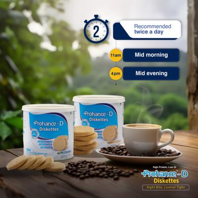 Prohance D Diskettes - Vanilla Flavour 250 gm - Diabetes (Fitness)