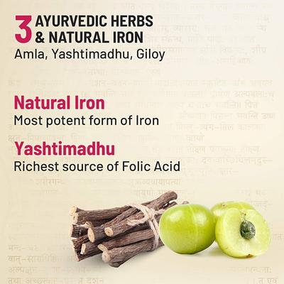 Gynoveda Iron & Folic Dhatri Lauha Tablet 60's - Speciality Medicines