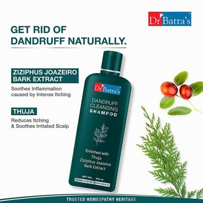 Dr Batra's Dandruff Cleansing Shampoo 500 ml + Hair Fall Control Oil 200 ml + Hair Vitalizing Serum 125 ml - Hair Treatment