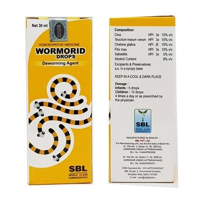 SBL Wormorid Drops 30 ml - Homeopathic Drops
