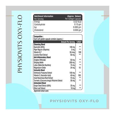 Physiovits OXY-FLO Lung Detox Capsule (Pack of 3 x 10's) - General Health