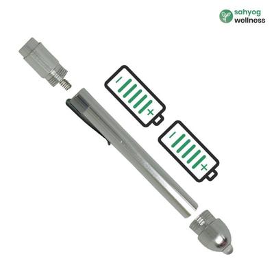 Sahyog Wellness Metal Mini Medical Pocket Pen Torch (Yellow Light) - Silver - Health Monitoring Devices