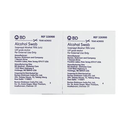 BD Alcohol Swab 100's - Bandages & Dressings