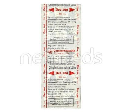 Dec 100mg Tablet 10'S - Parasitic Worms-Ant