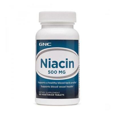 GNC Niacin 500 mg Vegetarian Tablets 100's - Calcium And Minerals