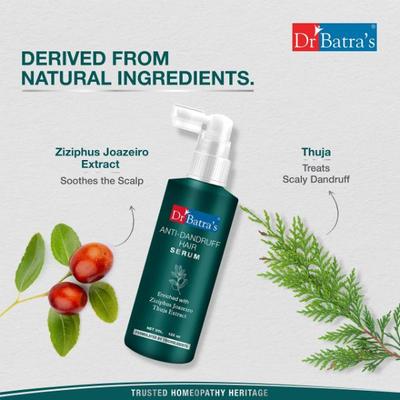 Dr Batra's Dandruff Cleansing Shampoo 100 ml + Hair Fall Control Oil 200 ml + Conditioner 200 ml + Anti-Dandruff Hair Serum 125 ml - Hair Treatment
