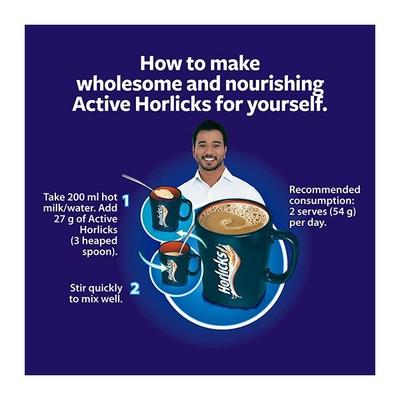 Horlicks Active Powder - Classic Malt Flavour 500 gm (Refill Pack) - Kids Nutrition