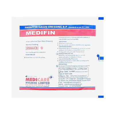 Medica Medifin Parraffin Gauze Dressing 10 cm x 10 cm 20's - Bandages & Dressings