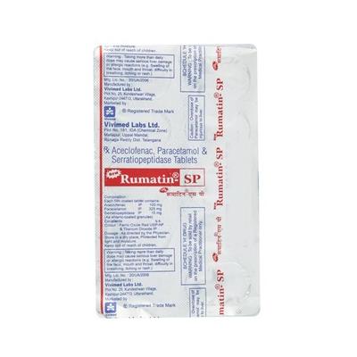 Rumatin SP Tablet 10'S - Pain relief-Nsa