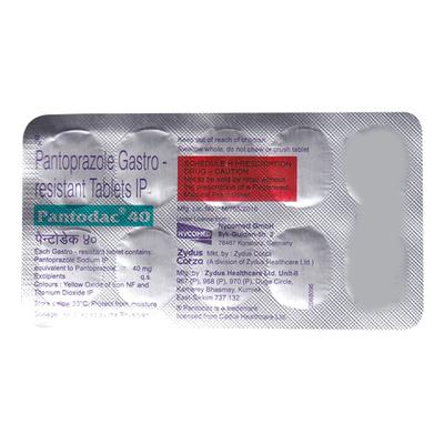 Pantodac 40mg Tablet 10'S - Ulcer/Reflux/Flatulence-Aaa