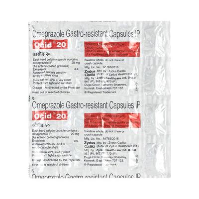 Ocid 20mg Capsule 15'S - Ulcer/Reflux/Flatulence-Aaa