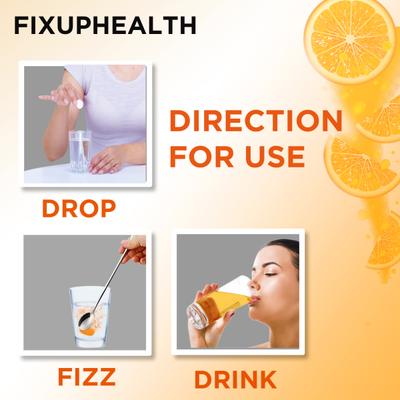 FixUpHealth Apple Cider Vinegar Effervescent Tablet - Apple Flavour 15s & FixUpHealth Multivitamins and Multiminerals Effervescent Tablet - Orange Flavour 20s 1's - Apple Cider Vinegars