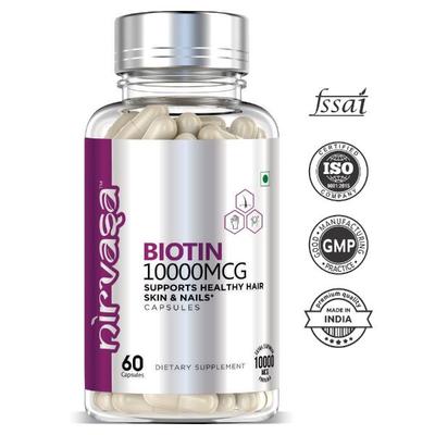 Nirvasa Biotin 10000mcg Capsule 60's - Hair & Skin