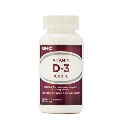 GNC Vitamin D-3 1000 IU Tablets 180's - Multi-Vitamins