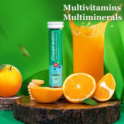 FixUpHealth Apple Cider Vinegar Effervescent Tablet - Apple Flavour 15s & FixUpHealth Multivitamins and Multiminerals Effervescent Tablet - Orange Flavour 20s 1's - Apple Cider Vinegars