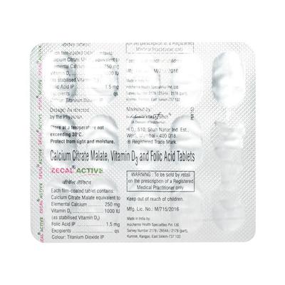 ZECAL ACTIVE Tablet 15's - Supplements-Cal