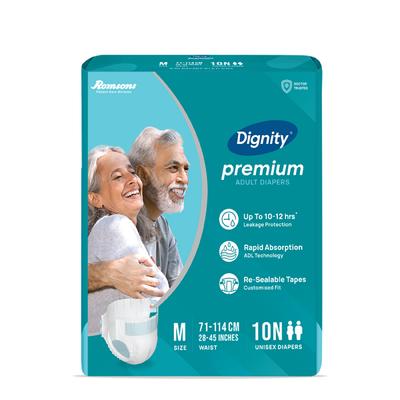 Dignity Premium Adult Diapers (M) 10's - Adult Diapers & Pads