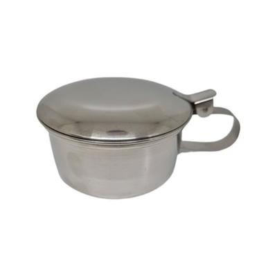 Sahyog Wellness Stainless Steel Slovia Spitting Mug with Lid Sputum Pot with Cover - White (100 ml) 1's - Surgical Instruments
