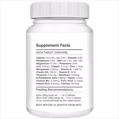 Drools Absolute Vitamin Tablet- Dog Supplement 50's - Petfood
