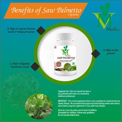 Mint Veda Saw Palmetto 800 mg Veg Capsule (Pack of 3 x 60's) - Vital Health