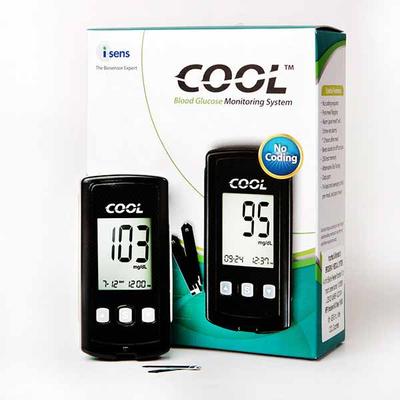 i-Sens Cool Blood Glucometer with Test Strips 10's - Black - Blood Glucose Monitors/Test Strips