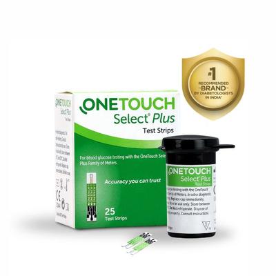OneTouch Select Plus Blood Glucose Test Strips 25's - Blood Glucose Monitors/Test Strips