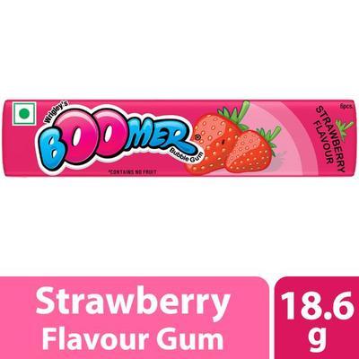 Boomer Bubble Gum - Strawberry (Pack of 6 x 1.8gm) - Nutritional Bars