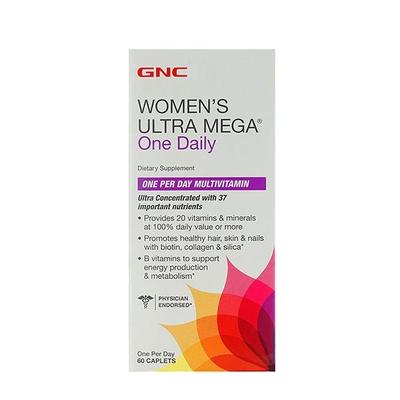GNC Women's Ultra Mega One Daily Caplets 60's - Calcium And Minerals