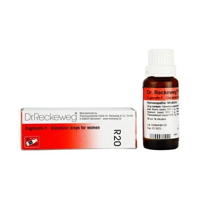 Dr. Reckeweg R20 Euglandin-F Glandular Drops for Women 22 ml - Homeopathic Drops