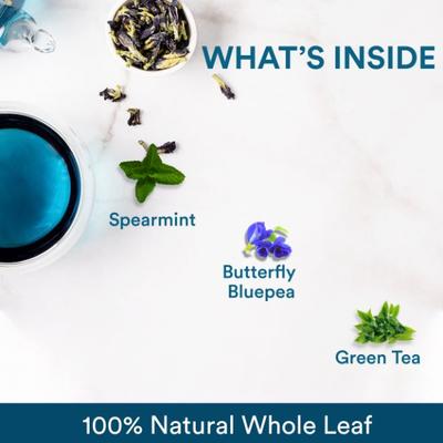 The Tea Ark Organic Blue Tea Powder - Spearmint 50 gm (Pouch) - Green/Herbal Teas