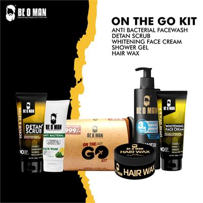 Beoman On The Go Kit (Face Wash 50 ml + Detan Scrub 100 gm + Face Cream 100 gm + Shower Gel 200 ml + Hair Wax 50 gm) - Face Washes