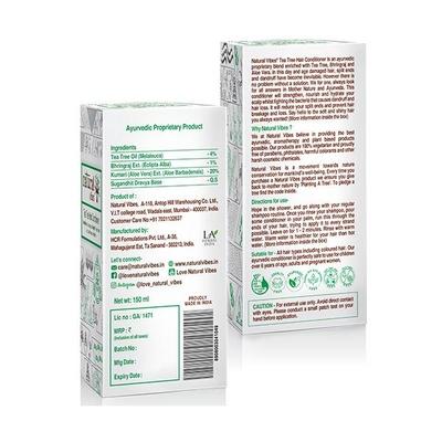 Natural Vibes Ayurvedic Tea Tree Hair Conditioner 150 ml - Conditioners