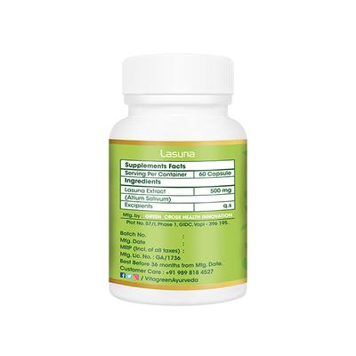 VitaGreen Lasuna Capsules 60's - Herbal Dietary Supplement