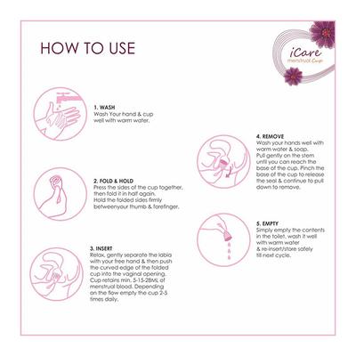 iCare Hygienic Menstrual Cup (Up to Age of 25 Years Or Before Childbirth 1) - Small - Menstrual Cups