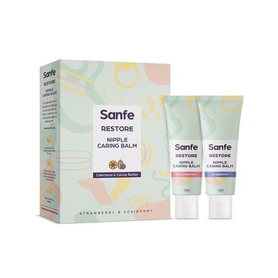 Sanfe Restore Nipple Caring Balm - Calendula & Cocoa Butter (Pack of 2 x 15 gm) - Breast Care Creams