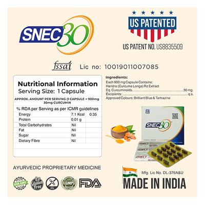 Snec30 Curcumin Capsules 120's - Herbal Dietary Supplement