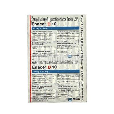 Enace D 10mg Tablet 30'S - Hypertension-ACE